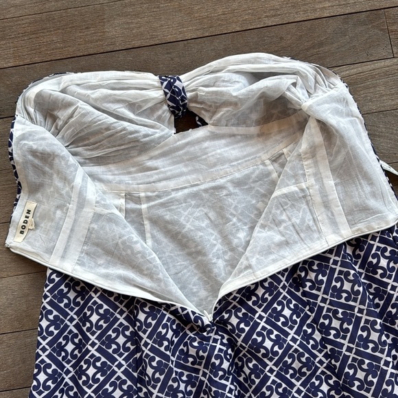 Boden halter dress, navy and white, size 10 - Picture 15 of 16